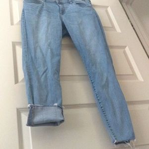 Kut Straight Leg Jeans, Size 12, Light Denim